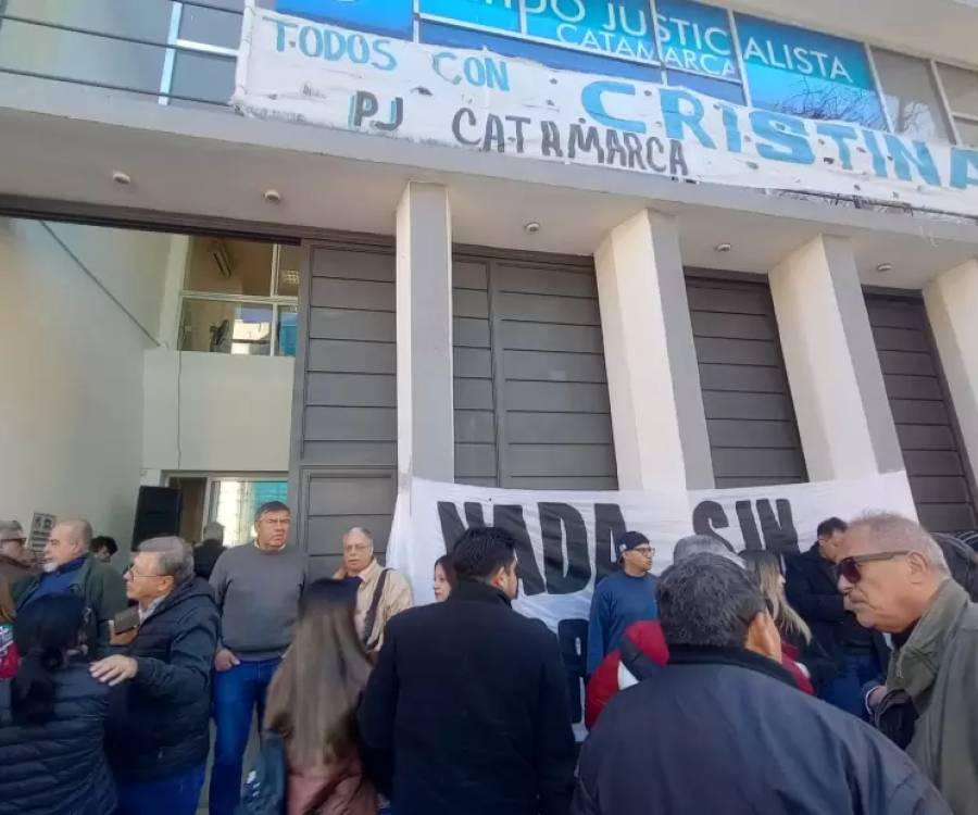 El PJ de Catamarca convocó a una vigilia y movilización en respaldo a Cristina Kirchner