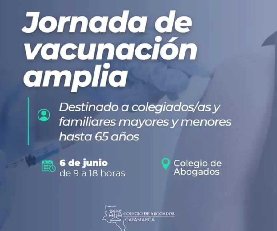 Jornada de Vacunación en el Colegio de Abogados
