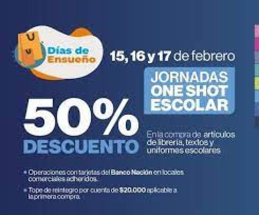 Desde hoy, descuentos del 50% para la compra de útiles y uniformes