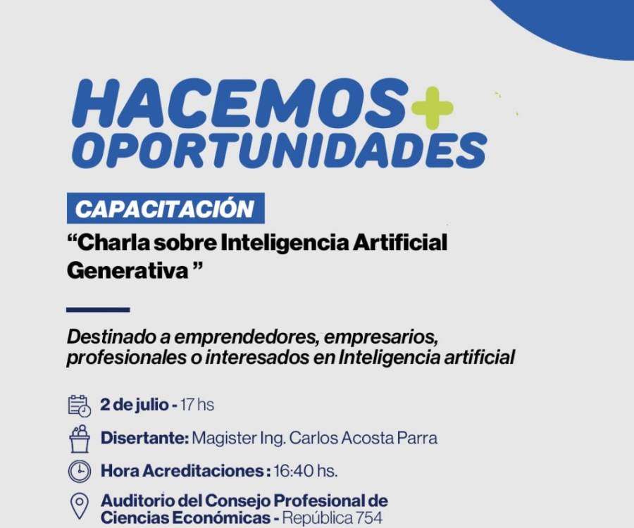 Charla introductoria sobre Inteligencia Artificial Generativa