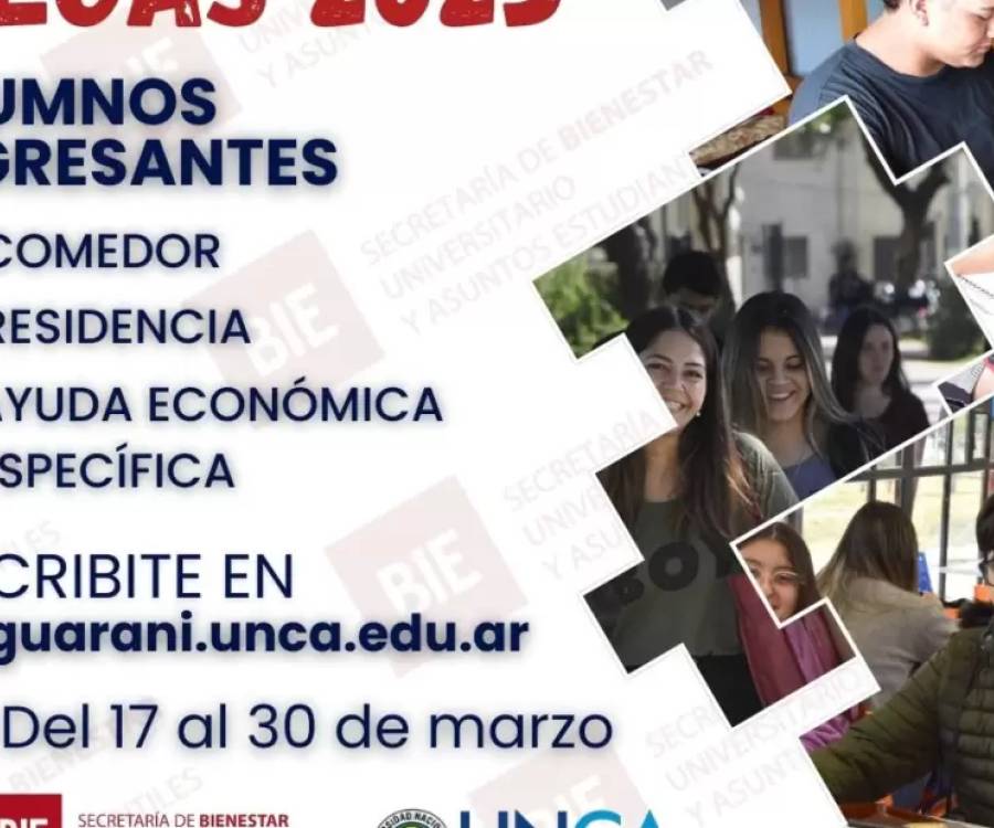 Lanzan becas 2025 para alumnos ingresantes de la UNCA