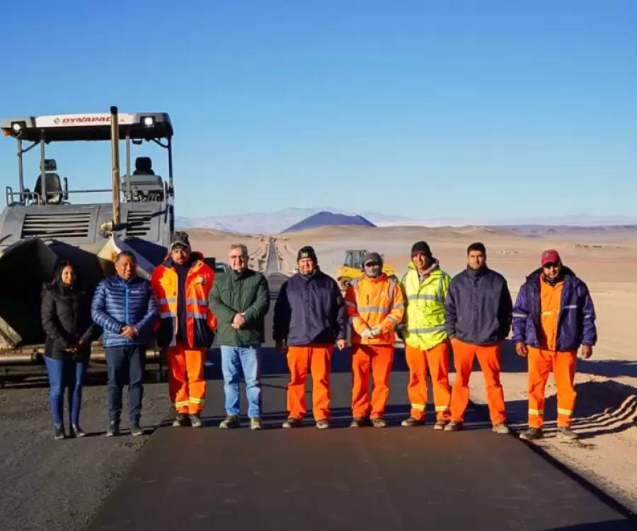 Ruta 43: pavimentaron los primeros kilómetros en el camino de la Puna
